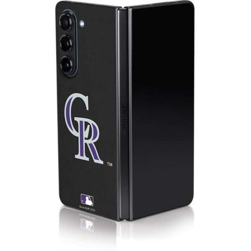 MLB Colorado Rockies - Solid Distressed Galaxy Z Fold5 5G Skin